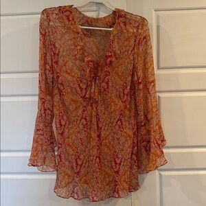 Bohemian Sheer Paisley Blouse